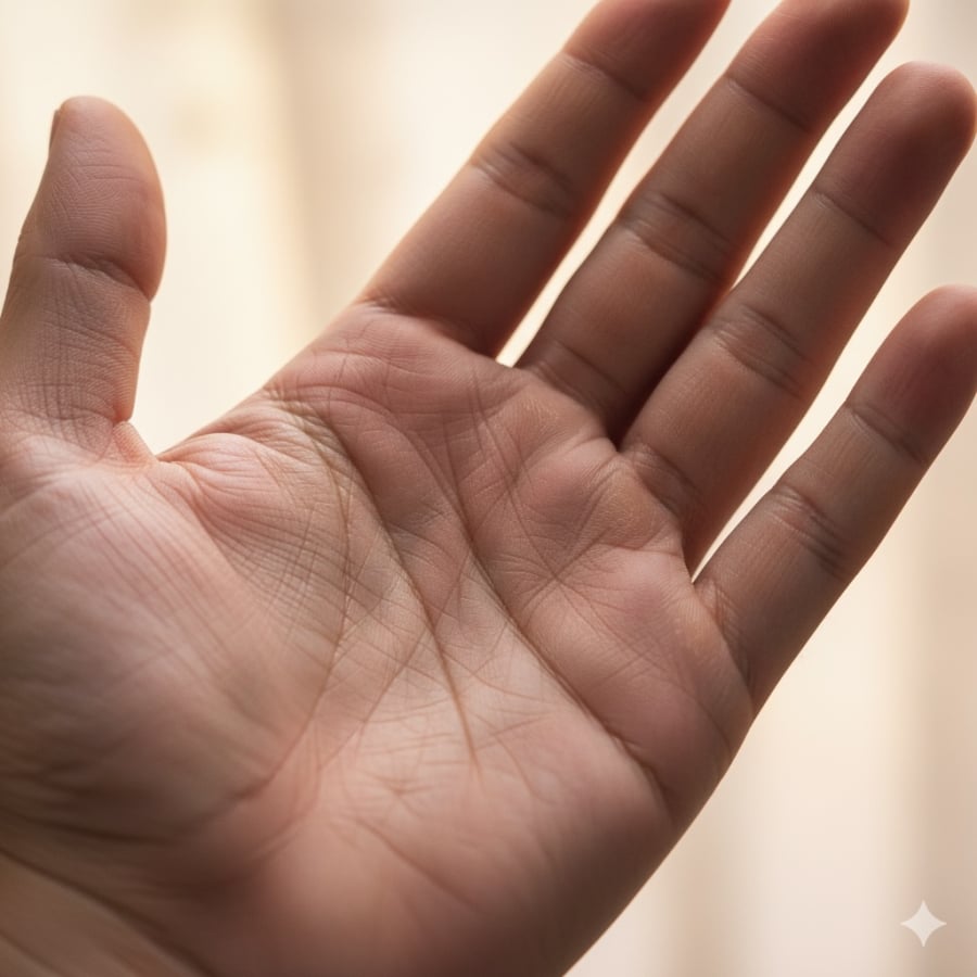 Lòng bàn tay hồng hào và rõ vân tượng trưng cho người biết nắm bắt cơ hội, dễ gặp vận tài lộc năm Bính Ngọ 2026.